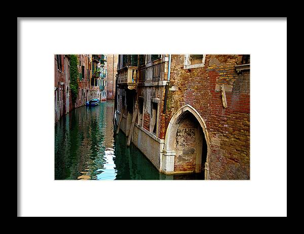  Venice Photographs Framed Print featuring the photograph Peaceful Canal by Harry Spitz