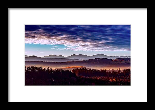 Autumn Framed Print featuring the photograph Peaceful Dawn by Mountain Dreams