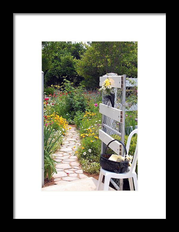 Garden Framed Print featuring the photograph Peaceful Garden by Amy Fose