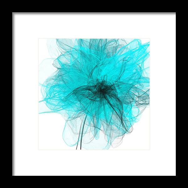 Blue Framed Print featuring the painting Peaceful Glow - Aquamarine Art by Lourry Legarde