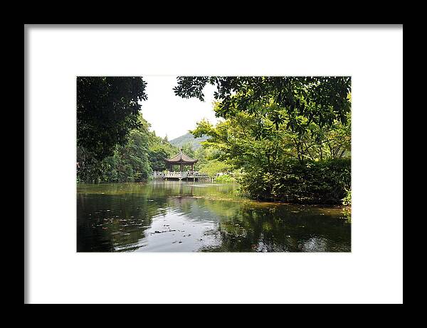 Lake Framed Print featuring the photograph Peaceful Lake of Li'an Temple by Jason Chu