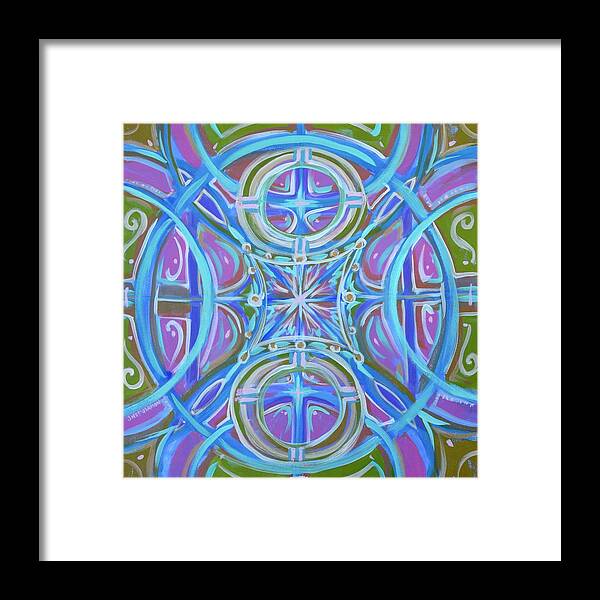 Abstract Framed Print featuring the painting Peaceful Patience by Jeanette Jarmon