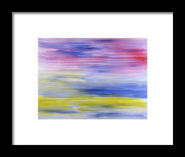 Abstract Framed Print featuring the painting Peaceful Serenity by Angela Bushman