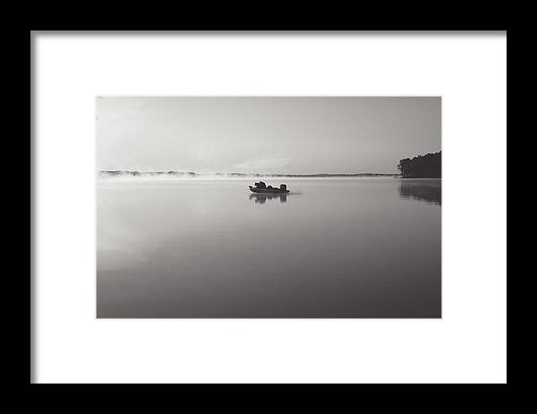 Fog Framed Print featuring the photograph Peacefull Fishing by Jessica Brown