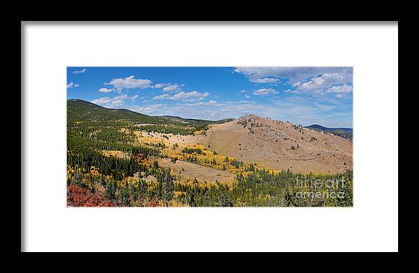 Rocky Framed Print featuring the photograph Peak to Peak Highway Fall Foliage in the Rocky Mountains - Boulder County Colorado State by Silvio Ligutti
