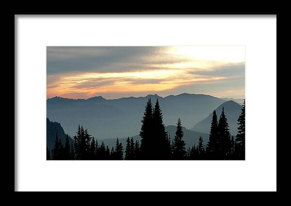Mountains Framed Print featuring the photograph Peaks and Valley by Larry Keahey