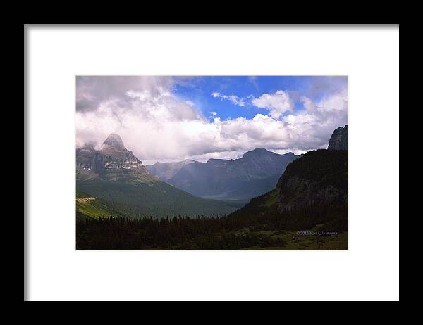 Mountain Peaks Framed Print featuring the photograph Peaks and Valleys Glacier National Park by Kae Cheatham