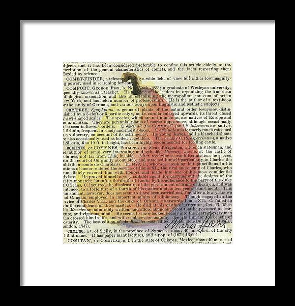 Pear Framed Print featuring the painting Pear In The Square by Maria Hunt