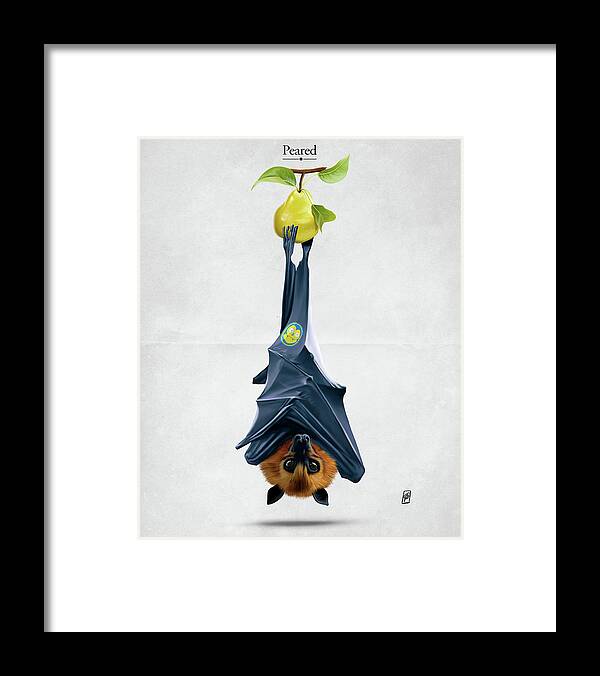 Illustration Framed Print featuring the digital art Peared Wordless by Rob Snow