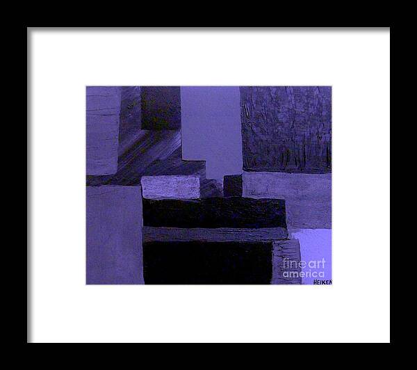 Paintings Framed Print featuring the painting Pearlescent Purple Abstract by Marsha Heiken