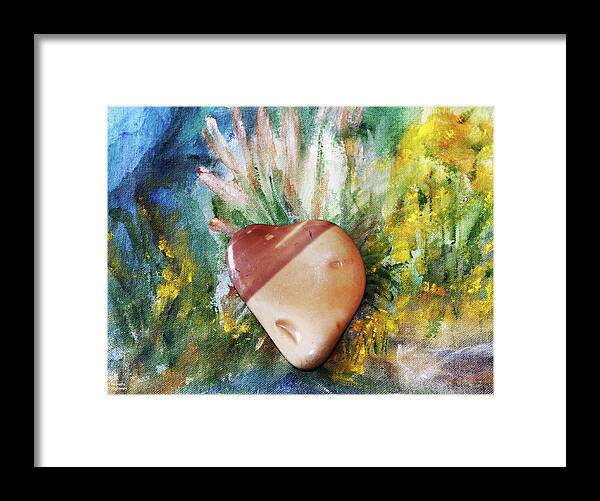 Augusta Stylianou Framed Print featuring the photograph Pebble Heart by Augusta Stylianou