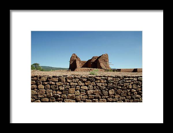 Landscape Framed Print featuring the photograph Pecos Pueblo Ruins No. 2 by David Gordon