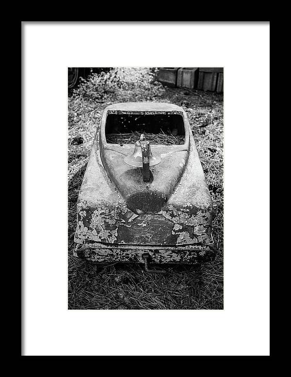 Antique Peddle Car Framed Print featuring the photograph Peddle car by Matthew Pace