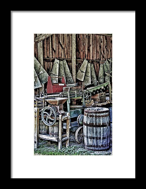 Barn Framed Print featuring the photograph Peek Inside the Barn by Pat Cook