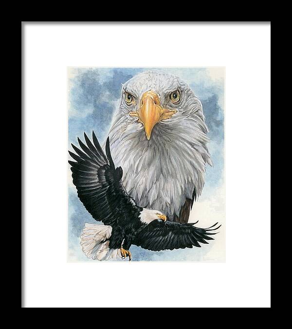 Bald Eagle Framed Print featuring the mixed media Peerless by Barbara Keith