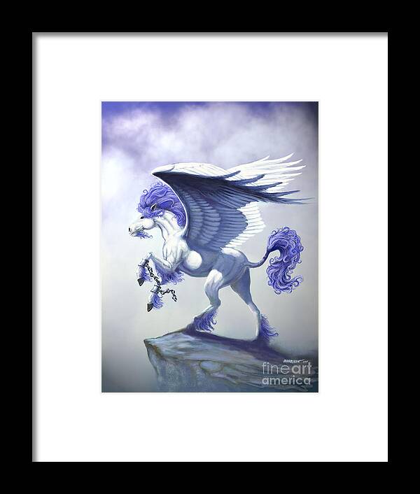 Pegasus.fantasy Framed Print featuring the digital art Pegasus Unchained by Stanley Morrison