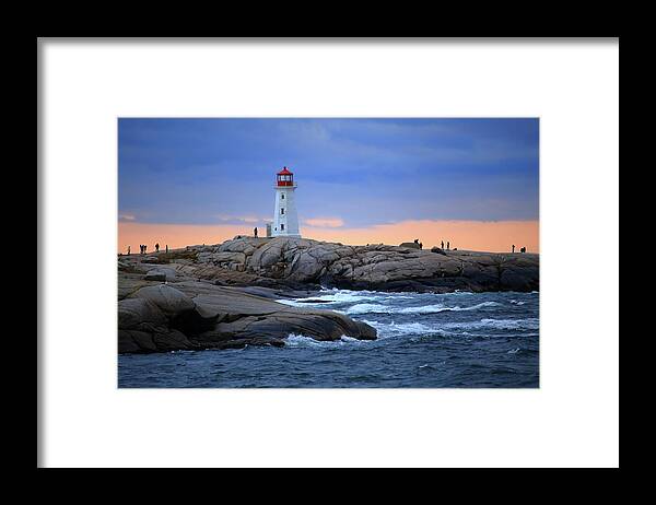 Canada Framed Print featuring the photograph Peggy's Point Lighthouse, Nova Scotia, Canada by Gary Corbett