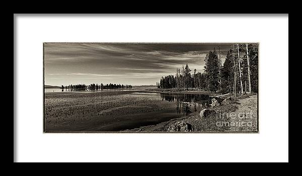 Yellowstone Framed Print featuring the photograph Pelican Bay Morning - Yellowstone by Sandra Bronstein