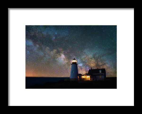 Milky Way Framed Print featuring the photograph Pemaquid Mysteries by Darren White