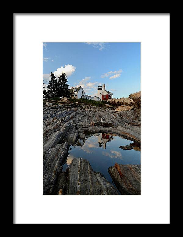 Pemaquid Point Light Framed Print featuring the photograph Pemaquid Point Light by Colleen Phaedra