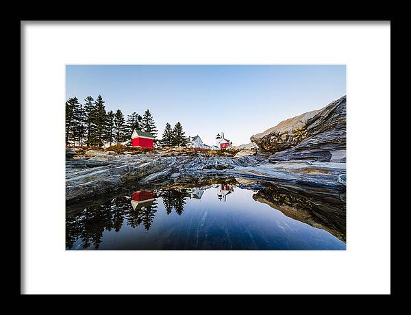 Maine Framed Print featuring the photograph Pemaquid Point Light Reflection by Robert Clifford