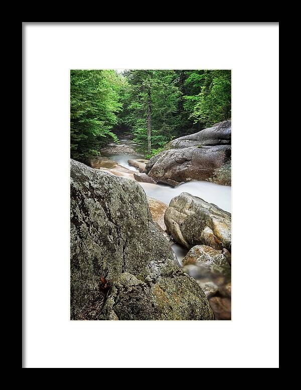 Photograph New Hampshire Framed Print featuring the photograph Pemi above Basin by Michael Hubley