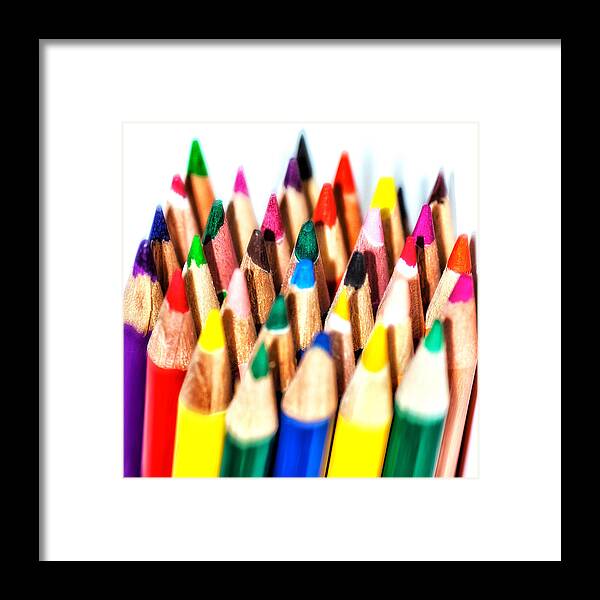 Art Framed Print featuring the photograph Pencils by Cristian Ghisla