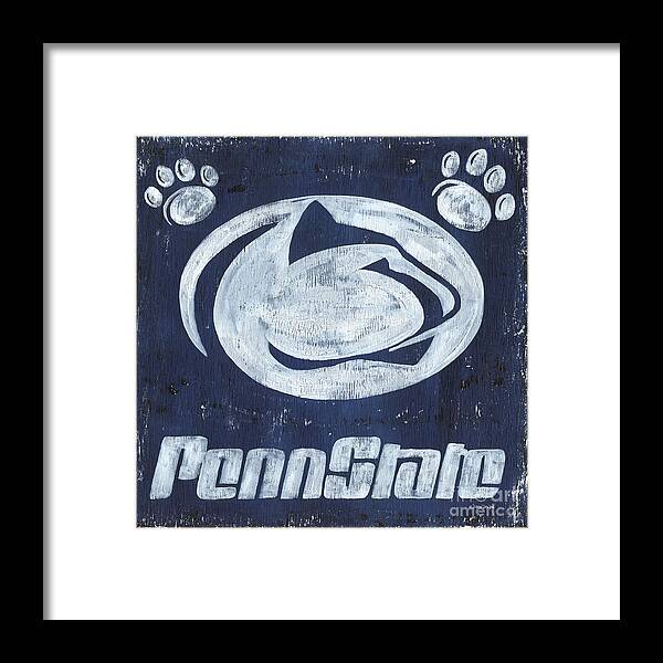 Penn State Framed Print featuring the painting Penn State by Debbie DeWitt