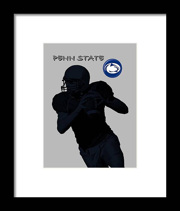 Football Framed Print featuring the digital art Penn State Football by David Dehner