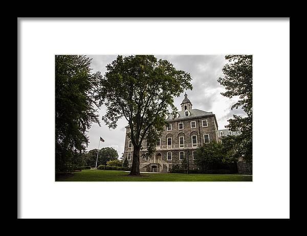 Penn State Framed Print featuring the photograph Penn State Old Main and Tree by John McGraw
