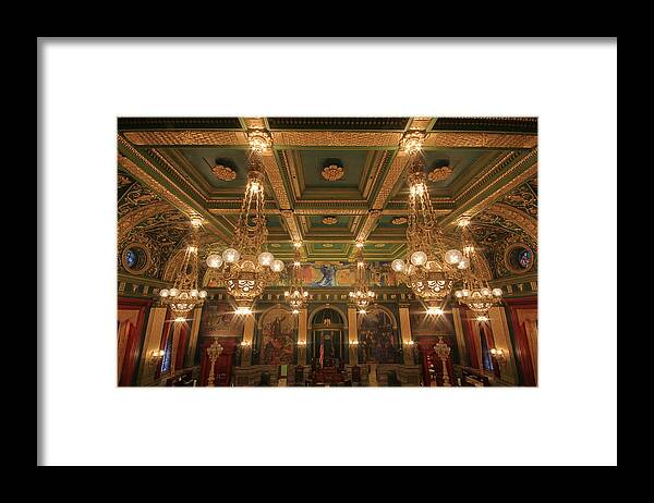 Pennsylvania Framed Print featuring the photograph Pennsylvania Senate Chamber by Shelley Neff
