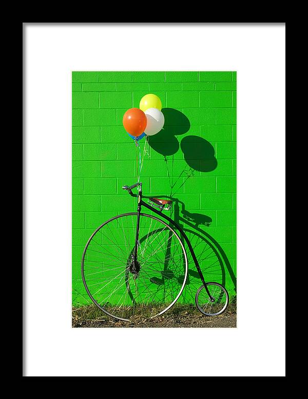 Penny Farthing Bike Framed Print featuring the photograph Penny farthing bike by Garry Gay