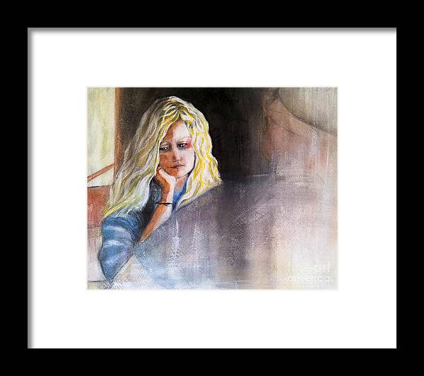Thoughts Framed Print featuring the painting Pensive Moment II by Elizabeth Bogard