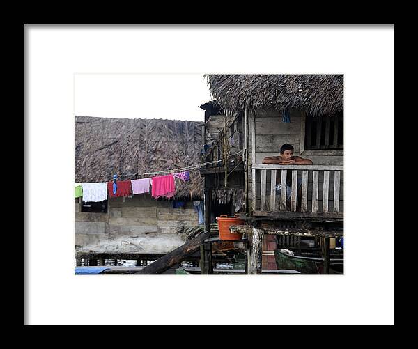 Nicaragua Framed Print featuring the photograph Pensive by Rosa Diaz