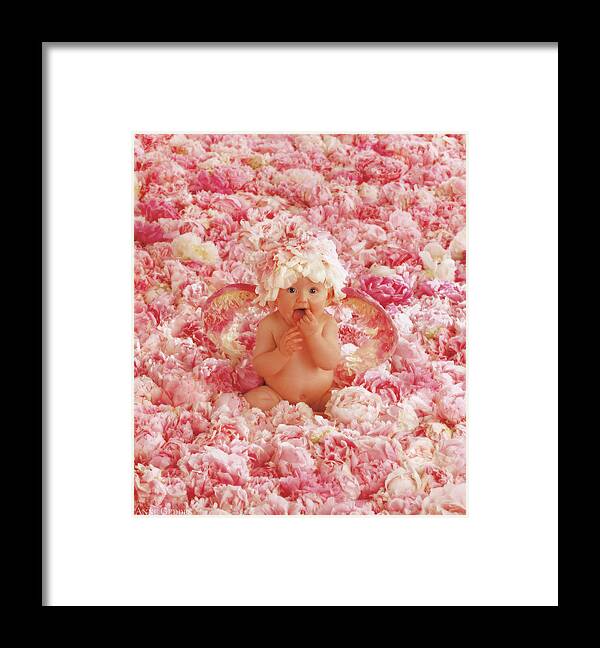 Angel Framed Print featuring the photograph Peony Angel by Anne Geddes