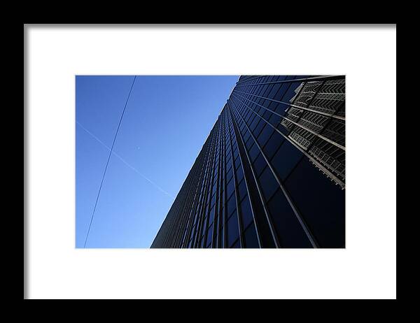 Blue Framed Print featuring the photograph People Behind Them All by Kreddible Trout