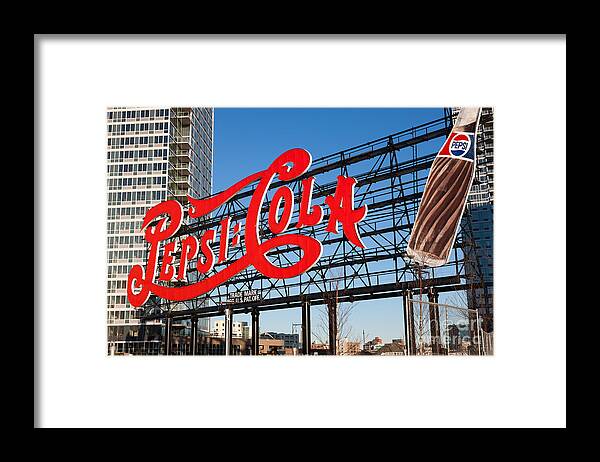 Clarence Holmes Framed Print featuring the photograph Pepsi-Cola Sign I by Clarence Holmes