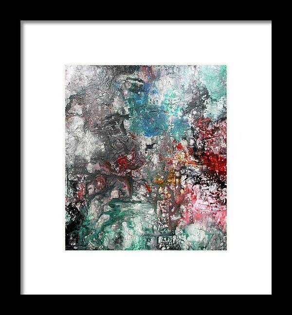 Abstract Art Framed Print featuring the painting Permanent Intervals by Bobby Zeik
