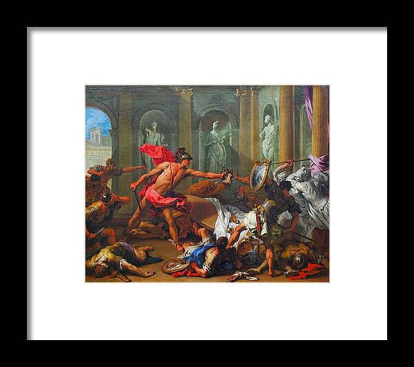 Sebastiano Ricci - Perseus With The Head Of Medusa C. 1705-10 Framed Print featuring the painting Perseus with the Head of Medusa by MotionAge Designs