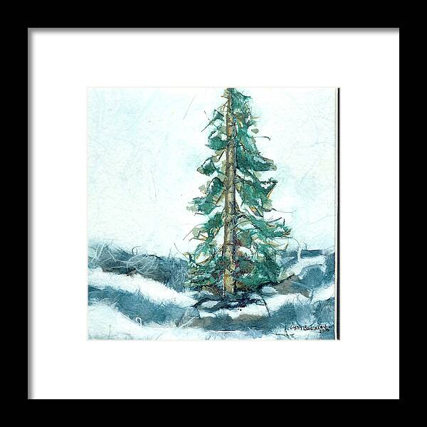 Tree Framed Print featuring the painting Perseverance equals Character by Lynn Babineau