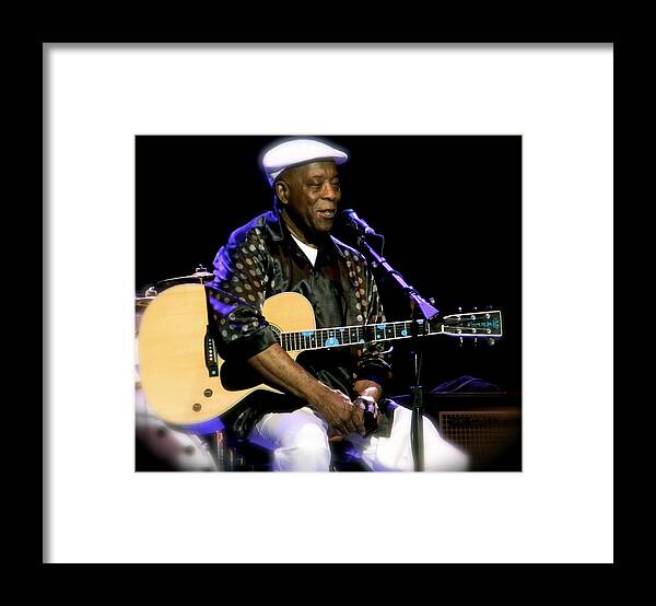 Buddy Guy Framed Print featuring the photograph Personal Touch Buddy Guy by Iconic Images Art Gallery David Pucciarelli