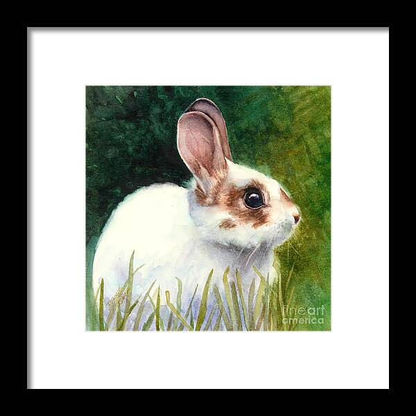 Rabbit Framed Print featuring the painting Peter by Bonnie Rinier