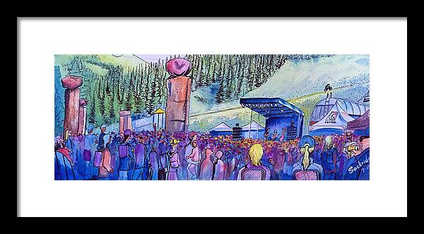 Peter Rowen Framed Print featuring the painting Peter Rowen at Copper Mountain by David Sockrider