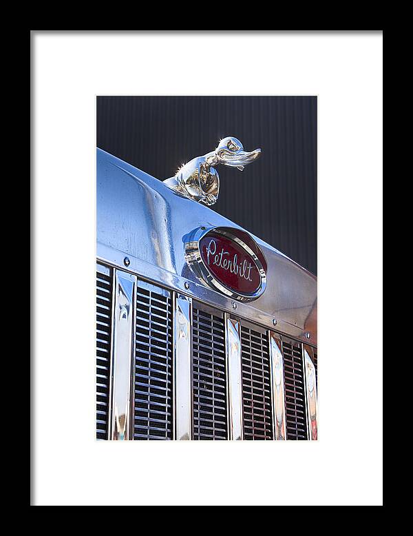 Peterbilt Framed Print featuring the photograph Peterbilt Angry Duck by Theresa Tahara