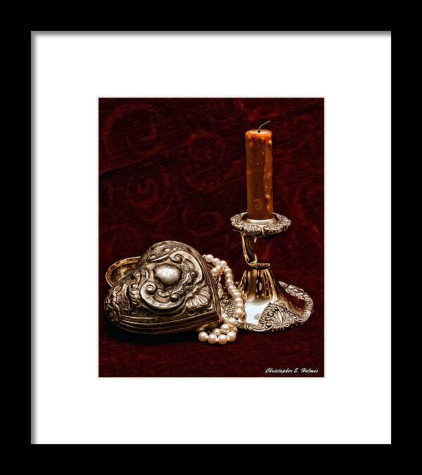 Pewter Framed Print featuring the photograph Pewter And Pearls by Christopher Holmes
