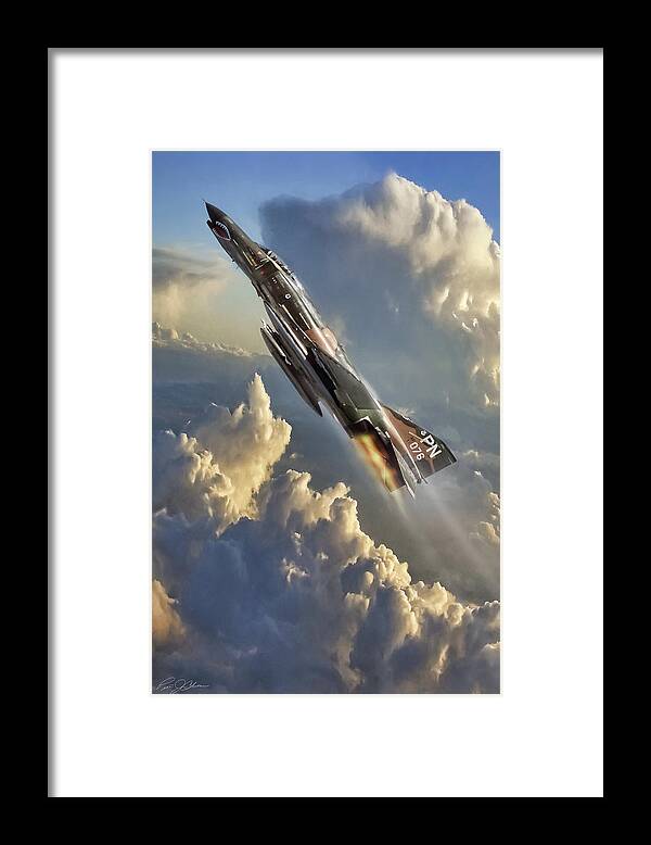 Aviation Framed Print featuring the digital art Phantom Cloud Break by Peter Chilelli