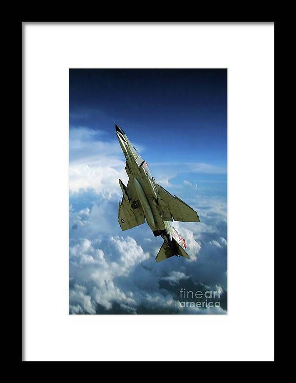F-4 Framed Print featuring the digital art Phantom Power Out by Airpower Art
