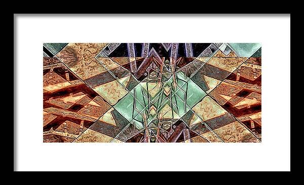 Abstract Framed Print featuring the digital art Phasmids by Ronald Bissett