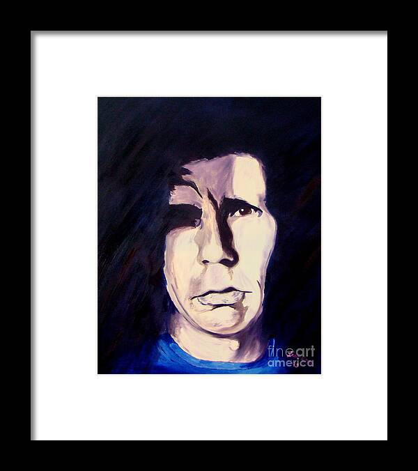 Phil Portrait Framed Print featuring the painting Phil by Lisa Rose Musselwhite