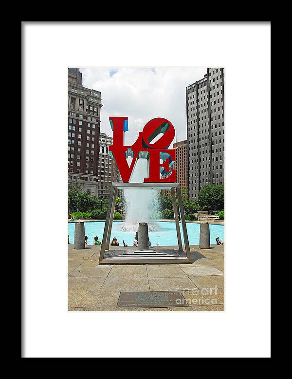 Philadelphia Framed Print featuring the photograph Philadelphia's Love Park by Cindy Manero